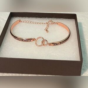 Beautiful new bracelet. “Nevertheless she persisted”. In box. Never worn.